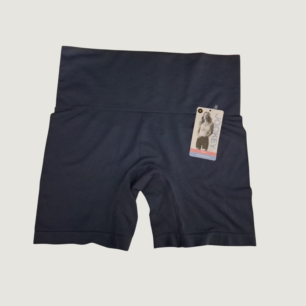 Jockey Slimmers NWT Women Navy Blue High Waisted Shapewear Shorts Size M
